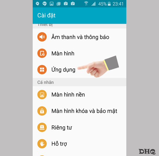 Chọn Ứng dụng